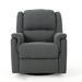 Red Barrel Studio® Jennette Tufted Navy Blue Fabric Swivel Gliding Recliner Polyester in Gray | 38.25 H x 31.25 W x 37.5 D in | Wayfair