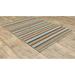 Blue 118 x 0.12 in Area Rug - Lark Manor™ Izola Striped Gray/Teal Indoor/Outdoor Area Rug Polypropylene | 118 W x 0.12 D in | Wayfair