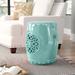 Bungalow Rose Emberlyn Ceramic Garden Stool Ceramic in Green/Blue | 17 H x 15 W x 15 D in | Wayfair THRE1990 25294980