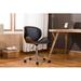 Hashtag Home Aden Faux Leather Office Chair w/ Chrome Base Faux Leather/Upholstered in Black/Brown | 29.9 H x 22.8 W x 24 D in | Wayfair