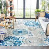 Blue 48 W in Area Rug - Ebern Designs Kellems Floral Gray/Navy Indoor/Outdoor Area Rug Polypropylene | Wayfair 4FA60F4AA5354501B5B9200935A3D837