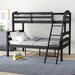 Isabelle & Max™ Barnett Twin over Full Bunk Bed Wood in Black | 64.75 H x 69.5 W x 79.25 D in | Wayfair 1B6974CCA1884916BF0D44E0FF1DF47E