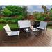 Wrought Studio™ Virginio 4 Piece Complete Patio Set - Ideal for Front Porch, Balcony, & Backyard Metal | Wayfair D5D252D2484146B7891181B37C4FE2BC