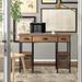 Williston Forge Icilia Desk Wood/Wicker/Rattan in Black/Brown/Gray | 30 H x 42 W x 16 D in | Wayfair EA7AEF45CBAC4229AB8EF76B8E5962AA