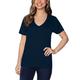 Fruit of the Loom Women’s Crafted Comfort™ Pima Cotton Short Sleeve T-Shirts, V-Neck - Navy, X-Large