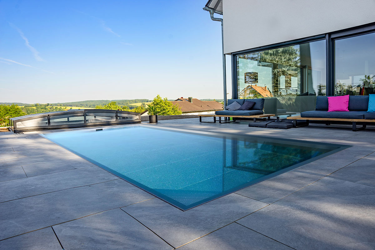 Edelstahlpool mit Skimmer Image
