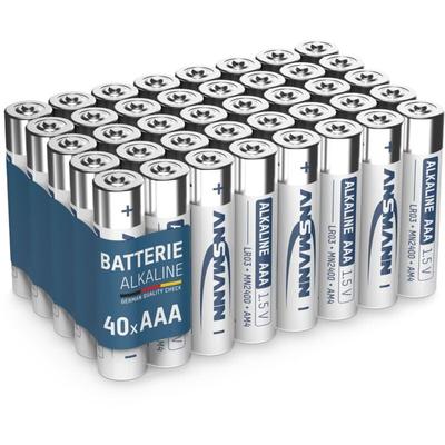 Batterien aaa Alkaline Größe LR03 - (40 Stück) Design kann abweichen - Ansmann
