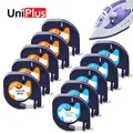UniPlus – ruban d'étiquettes 10PK 12mm pour Dymo Letratag LT, 18769 18773 fer sur vêtements, ruban en tissu pour étiqueteuse Dymo LT100H LT100T