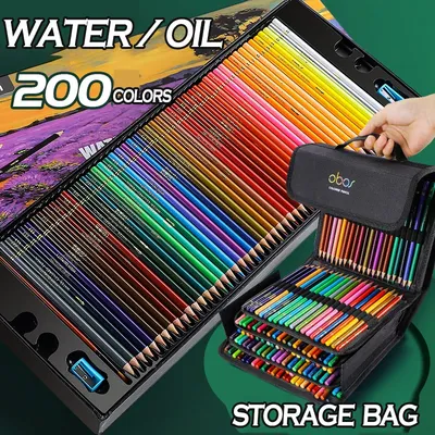 Ensemble de crayons de couleur à l'huile professionnels 48/72/120/150/200, crayons de couleur pour