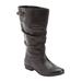 Extra Wide Width Women's The Monica Wide Calf Leather Boot by Comfortview in Black (Size 9 WW)