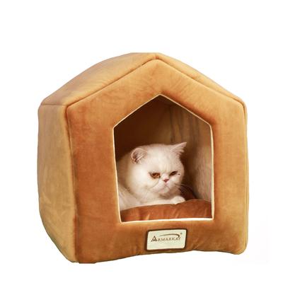Small Indoor Pet Cat House by Armarkat in Brown