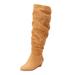 Wide Width Women's The Tamara Wide Calf Boot by Comfortview in Tan (Size 7 W)