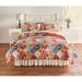 3-PC. BH Studio Printed Patchwork Quilt Set by BH Studio in Red Multi (Size KING)