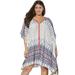 Plus Size Women's Kelsea Cover Up Tunic by Swimsuits For All in Blue Boho Coral (Size 10/12)