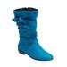 Extra Wide Width Women's Heather Wide Calf Boot by Comfortview in Teal (Size 9 1/2 WW)