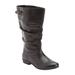 Extra Wide Width Women's The Monica Wide Calf Leather Boot by Comfortview in Black (Size 11 WW)