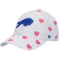 Girls Toddler '47 White Buffalo Bills Surprise Clean Up Adjustable Hat