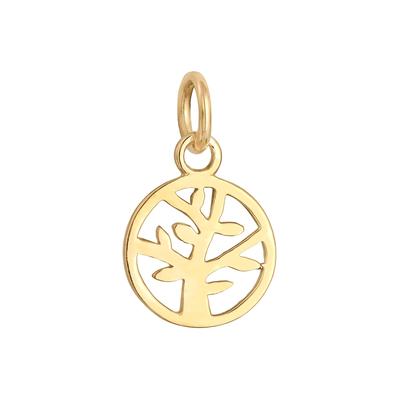 Elli PREMIUM Lebensbaum Tree of Life Symbol Edel 585 Gelbgold OneSize Damen Image