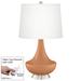 Burnt Almond Gillan Glass Table Lamp with Dimmer