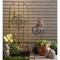 Plow & Hearth Bicycling Frogs Metal Wind Spinner Garden Stake Metal | 60 H x 4 W x 4 D in | Wayfair 51775