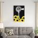 August Grove® Sunflower Windmill Black - Wrapped Canvas Painting Canvas in White | 36 H x 24 W x 1.25 D in | Wayfair