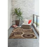 Brown 31 x 0.12 in Indoor/Outdoor Area Rug - Lark Manor™ Kowalczyk Geometric Machine Made Power Loom Polypropylene Indoor/Outdoor Area Rug in Polypropylene | Wayfair