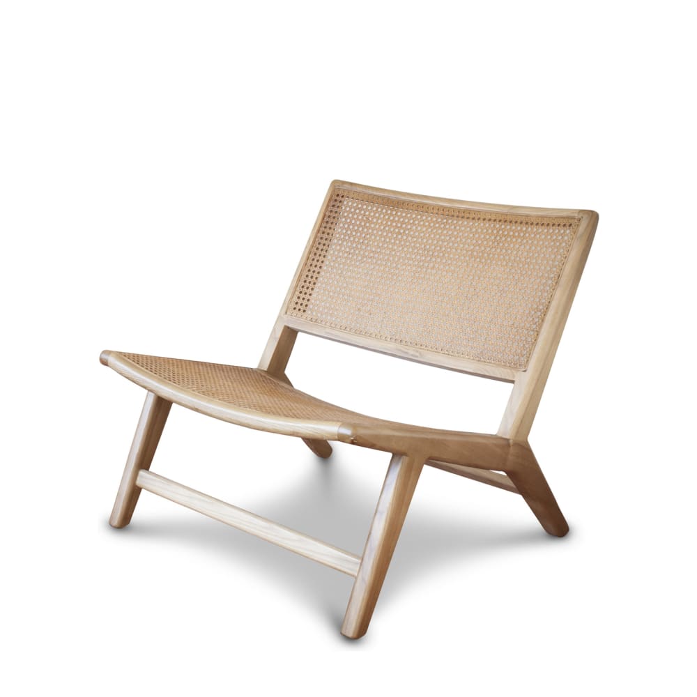 Fauteuil en cannage beige