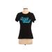 District. Short Sleeve T-Shirt: Black Graphic Tops - Women's Size Medium