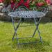 August Grove® Stephania Outdoor Metal Folding Table Metal in Blue | Wayfair DA80073098B945D0AC0FA0F197EB6149