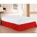 ELEGANT COMFORT Elegant 14” Bed Skirt in Red | 14 H x 12 W x 6 D in | Wayfair WF-LS-MultiRuffled-BedSkirt Full Red