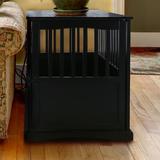 Archie & Oscar™ Mendosa Pet Crate Wood in Black | 29.25 H x 24 W x 36.5 D in | Wayfair 8988217B014240BE881B40E989A3F356