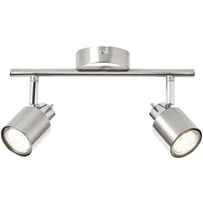 Lampe Andres Spotrohr 2flg nickel/chrom 2x PAR51, GU10, 10W, geeignet für Reflektorlampen (nicht