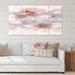 East Urban Home Pastel Abstract w/ Blue Pink Gray & Red Spots - 4 Piece Wrapped Canvas Painting Print Set Canvas, in Gray/Pink | Wayfair