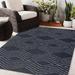 Navy/Gray Rectangle 4' x 6' Area Rug - Union Rustic Abigal Geometric Indoor/Outdoor Area Rug 48.0 x 0.08 in blue/whitePolyester | Wayfair