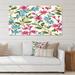 East Urban Home Vintage Pink & Blue Wildflowers - 4 Piece Wrapped Canvas Graphic Art Print Set Canvas, in Green/Pink/White | Wayfair