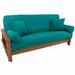 Winston Porter Box Cushion Futon Slipcover, Polyester in Green | 5 H x 54 W x 75 D in | Wayfair E651D7CF95FF4BEC911DF1F12F118DA6