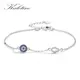 KDecisions TINE-Bracelets Lucky Evil Eye pour Femme Bracelet en Argent Sterling 925 Blue Eye Hamsa