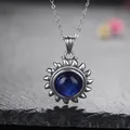 NASIA – collier avec pendentif en argent pour femme collier en Lapis Lazuli bleu naturel pour fête