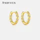Andywen – boucles d'oreilles pendantes en argent Sterling 100% pour femmes bijoux circulaires