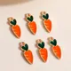 Mini breloques en forme de carotte pour boucles d'oreilles breloques en forme de cœur dessin animé