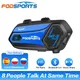 Fodsports M1-S Plus Casque de moto Intercom Casque Bluetooth pour moto 8 Riders 2000M BT Interphone