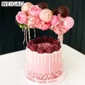 WEIGAO 5 pouces or Rose confettis ballon décoration de gâteau d'anniversaire gâteau de mariage