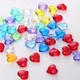 100 pièces 10mm coeur forme acrylique cristal diamant pion irrégulière pierre Chessman jeu pièces