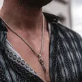 Collier avec pendentif en acier inoxydable pour hommes collier avec Phurba Kilaya bouddhiste