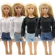 Pull à manches longues et pantalon en denim pour fille accessoires Kiev illage pour Barbie