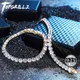TOicalRILLZ-Bracelet en argent regardé 925 pour homme bijoux hip hop fermoir ster corrigé lien