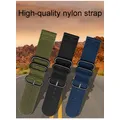 Bracelet de montre en toile de nylon noir bleu vert armée Sports de plein air 18mm 20mm