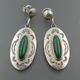 Boucles d'oreilles pendantes vintage en pierre verte pour femme bijoux de style ethnique bohème