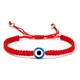 Bracelet en corde rouge tressé à la main mauvais œil turc pour femmes et hommes bijoux d'amitié