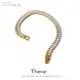 Yhpup-Bracelet en acier inoxydable avec zircon cubique Bling délicat déclaration métal bijoux
